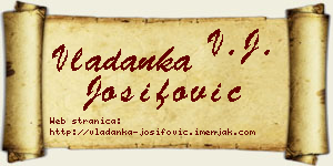 Vladanka Josifović vizit kartica